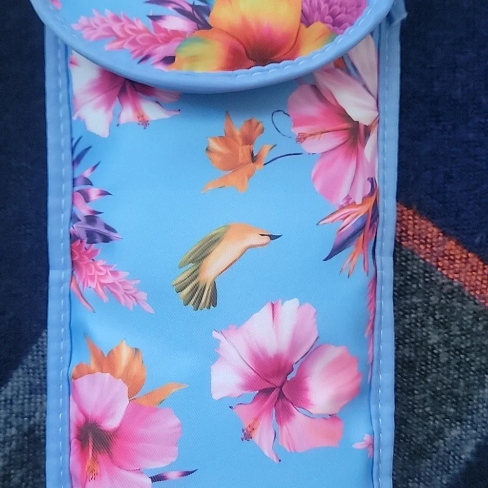New Miami Blue and Pink Floral Hair Case